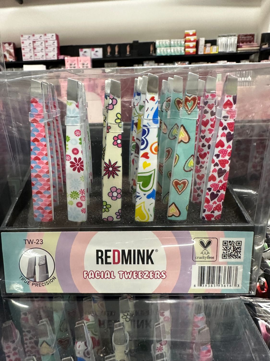 Red mink facial tweezer  23