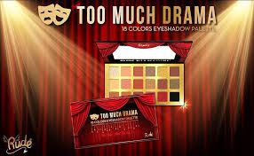 Too much drama 18 color eyeshadow palette RUDE