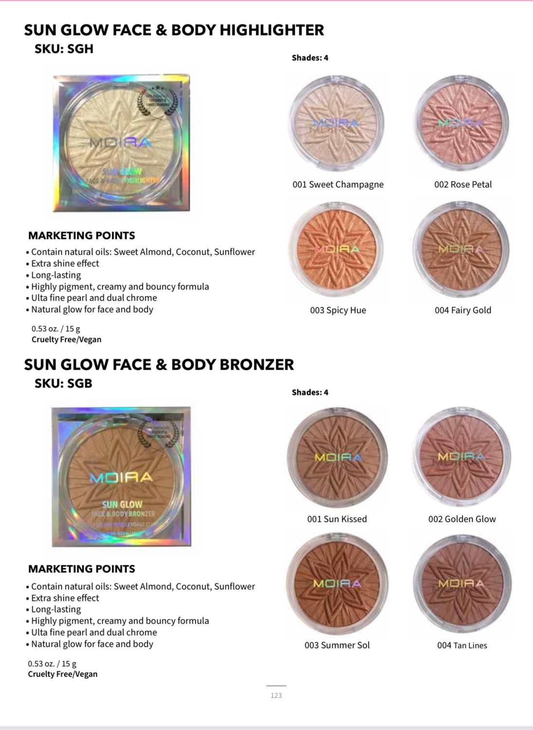 SGHBSET   (6pc each 4Highlighter  4 Bronzer  including testers)  Moira