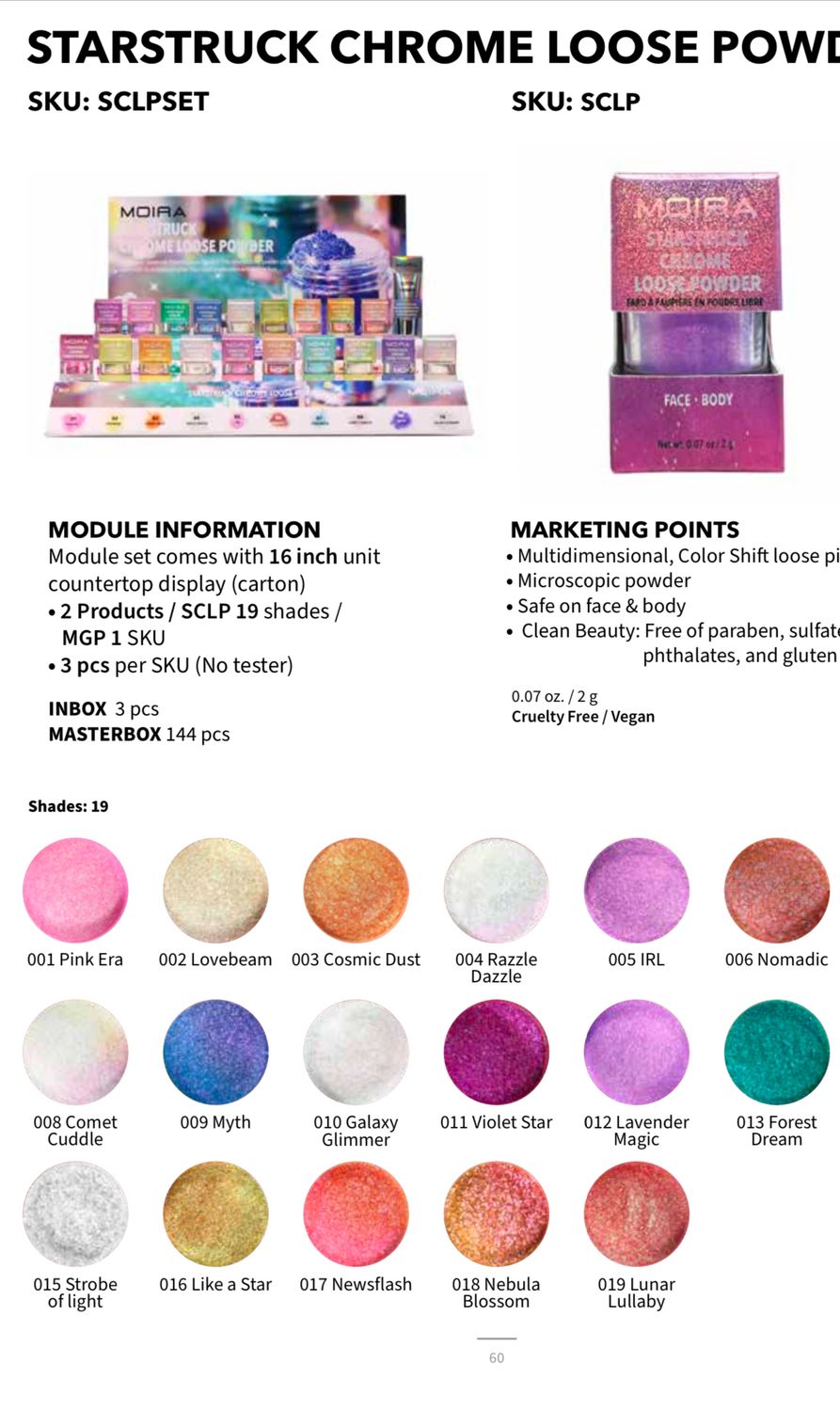 Starstruck Chrome Loose Powder SCLSET.   Moira