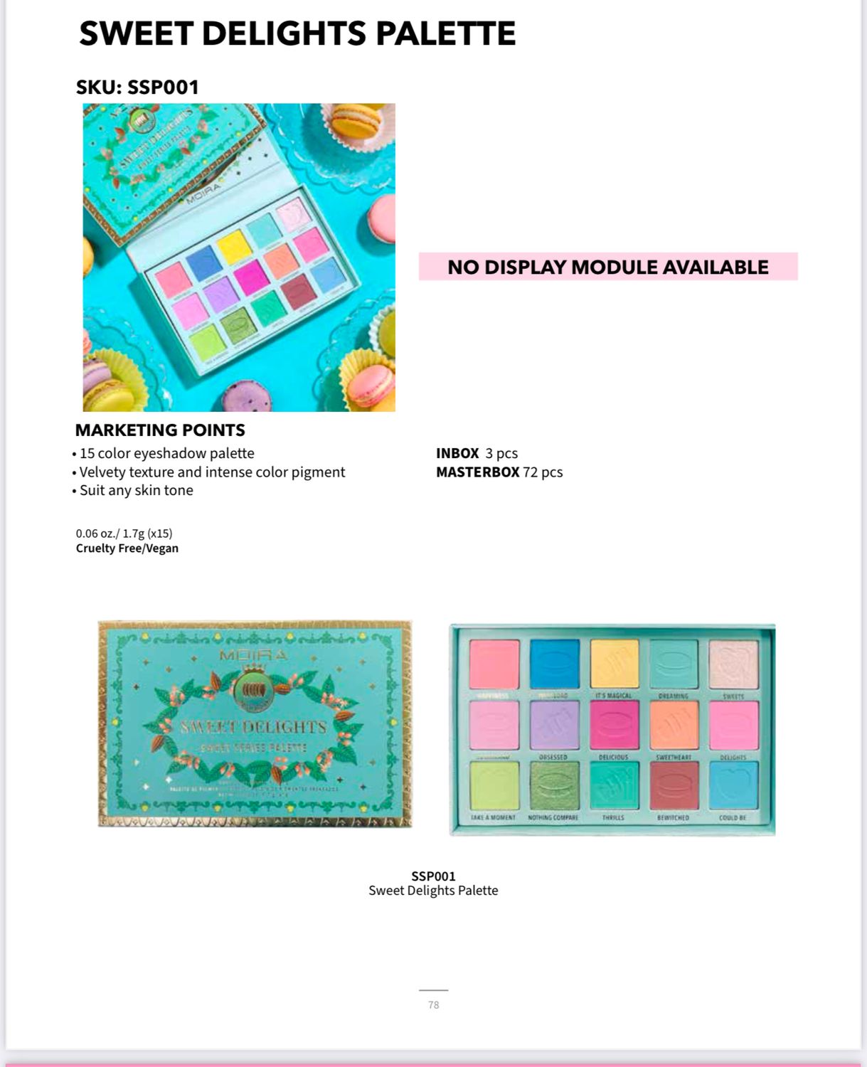 SWPSET   Moira (8 shades 6pcs each including testers)