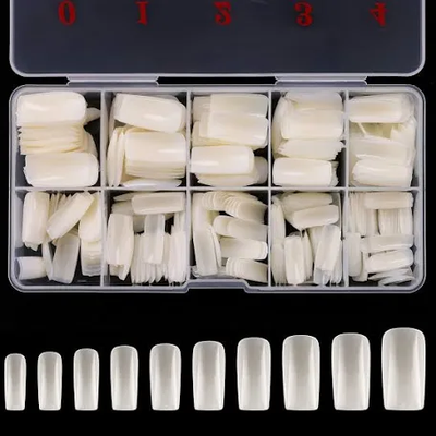500 tips modern square natural stop nail
