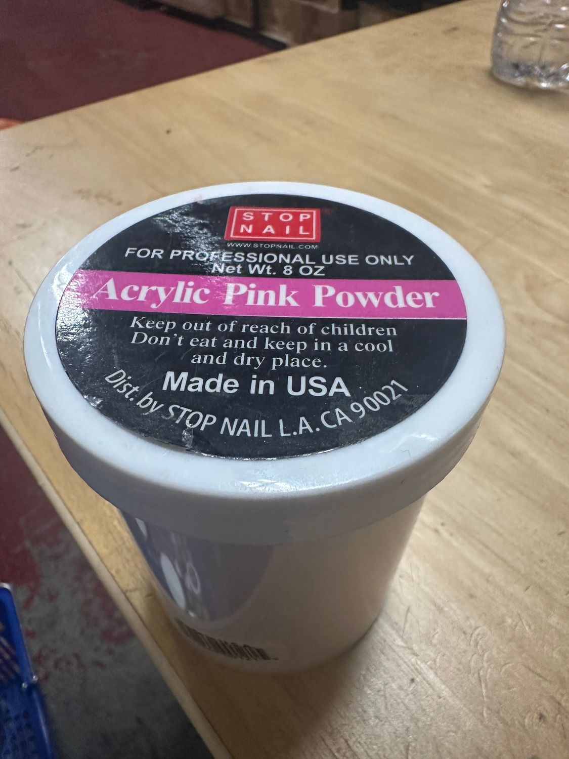 8oz  acrylic powder stop nail  pink