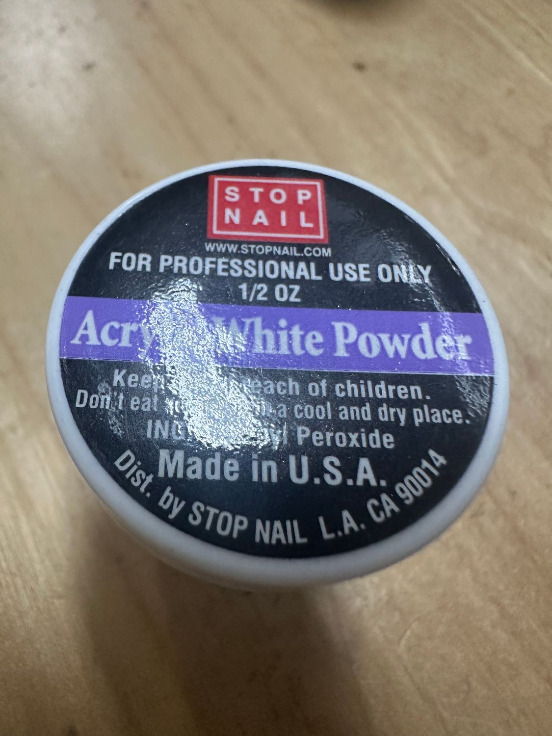 1/2oz powder stop nail white