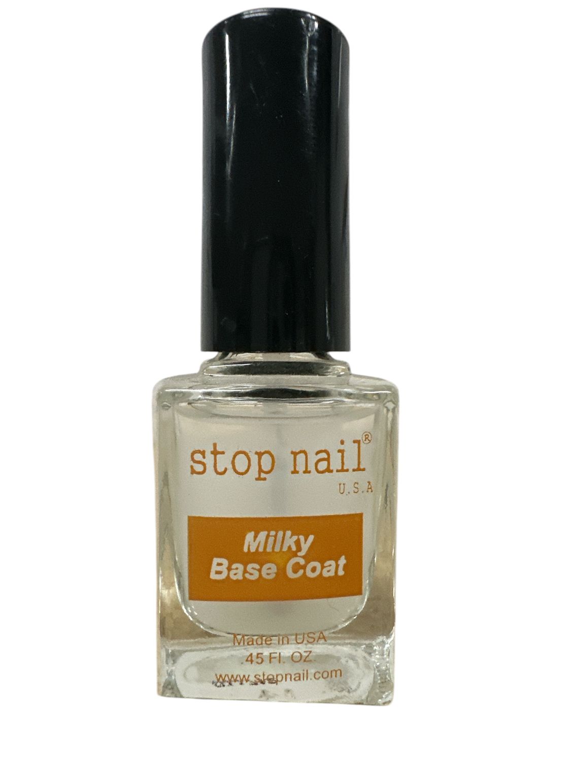 milky base coat     stop nail