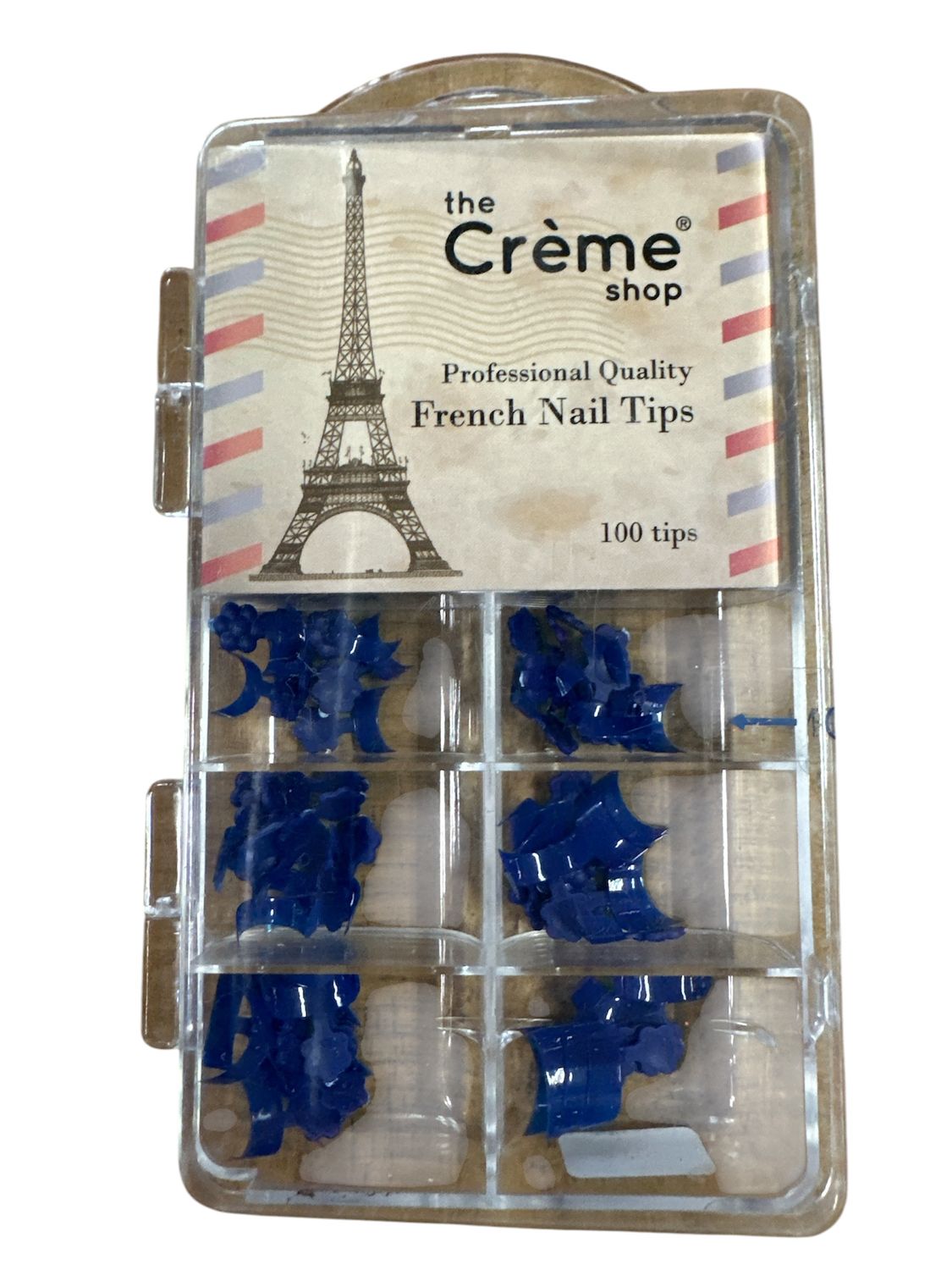 French nail tips 100tips blue CREME
