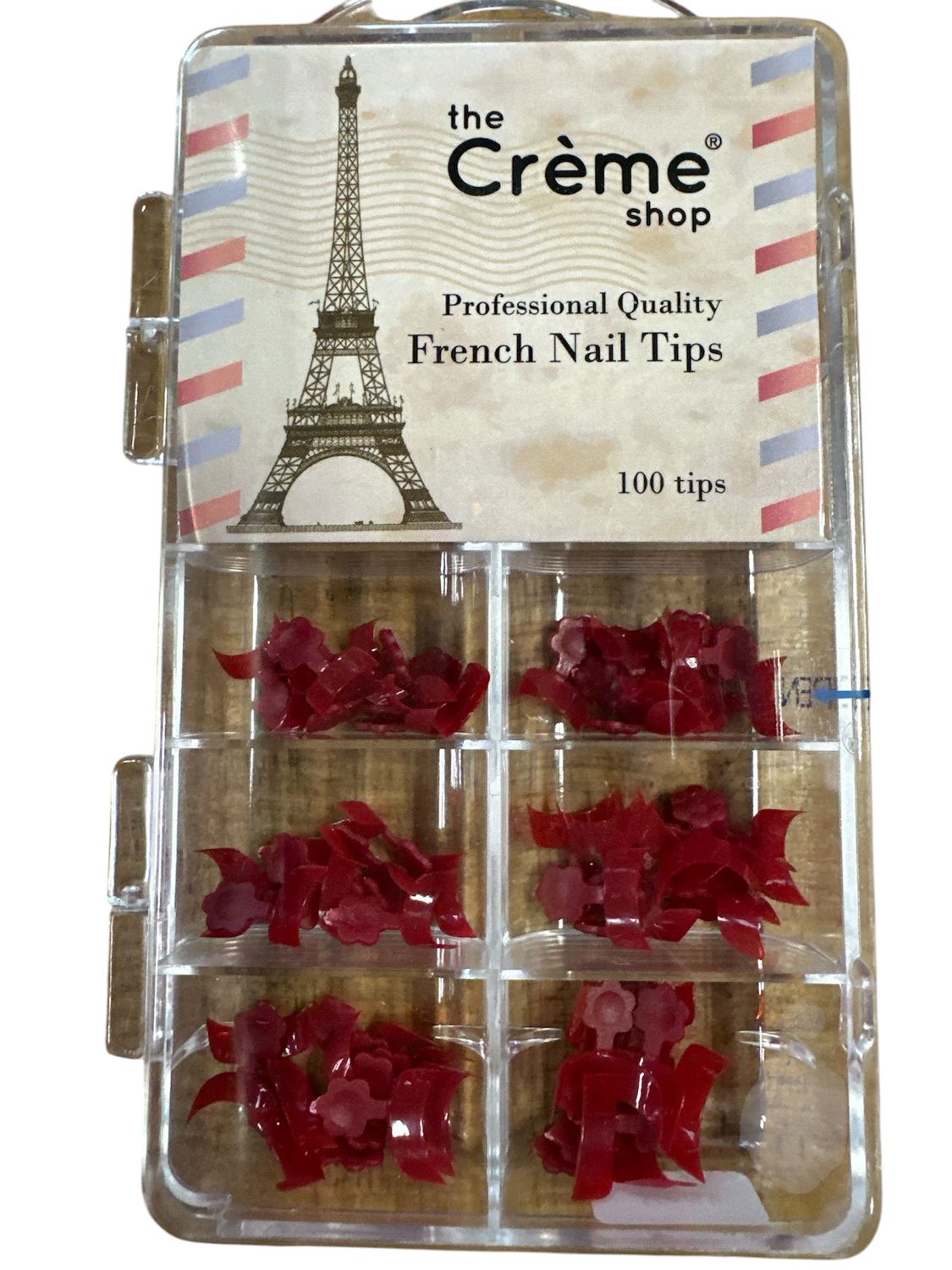 French nail tips 100tips red CREME