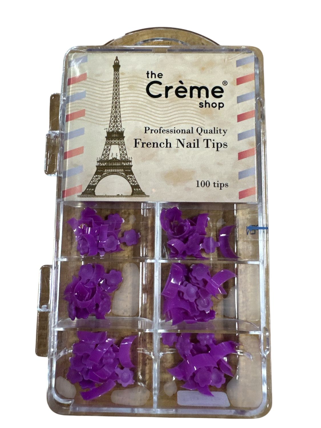 French nail tips 100tips purple CREME