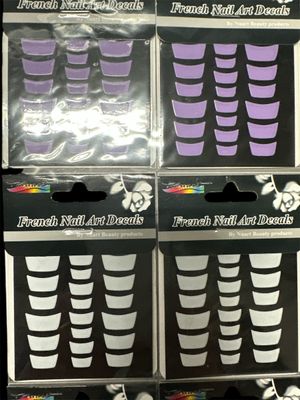 Sticker french nail art decals 12pc