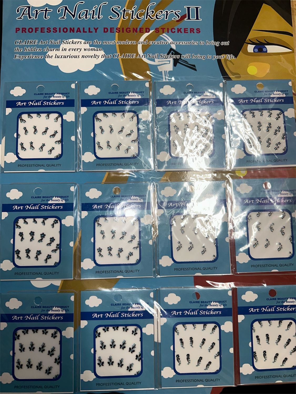 Sticker art nail    claire