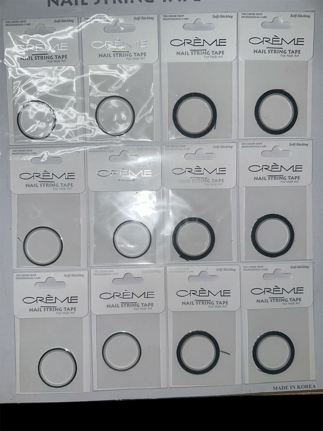 Nail string tape