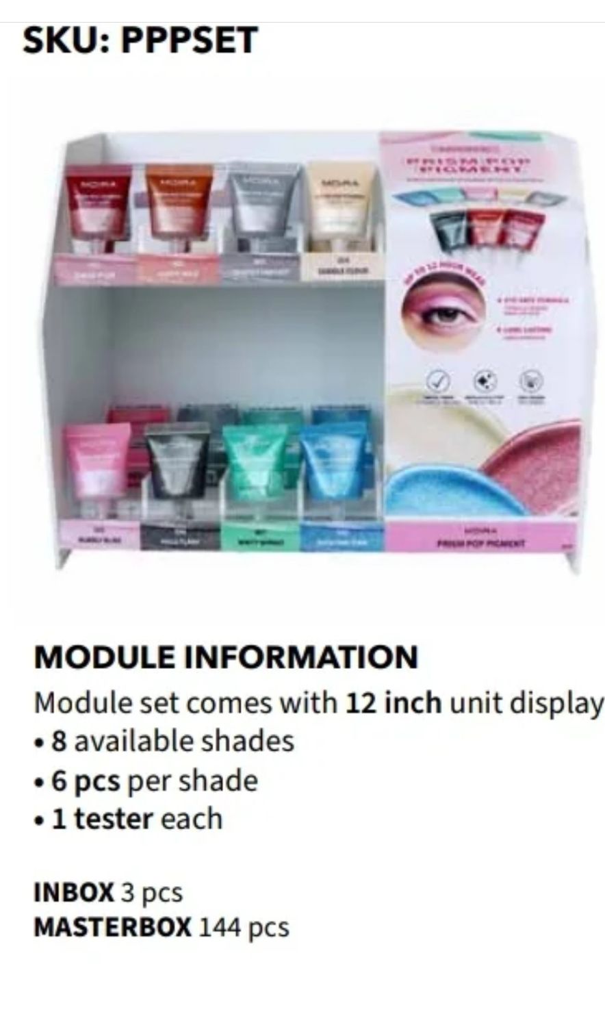 PRISM POP PIGMENT  SET  PPPSET(8 colors 6pc each including testers)  Moira
