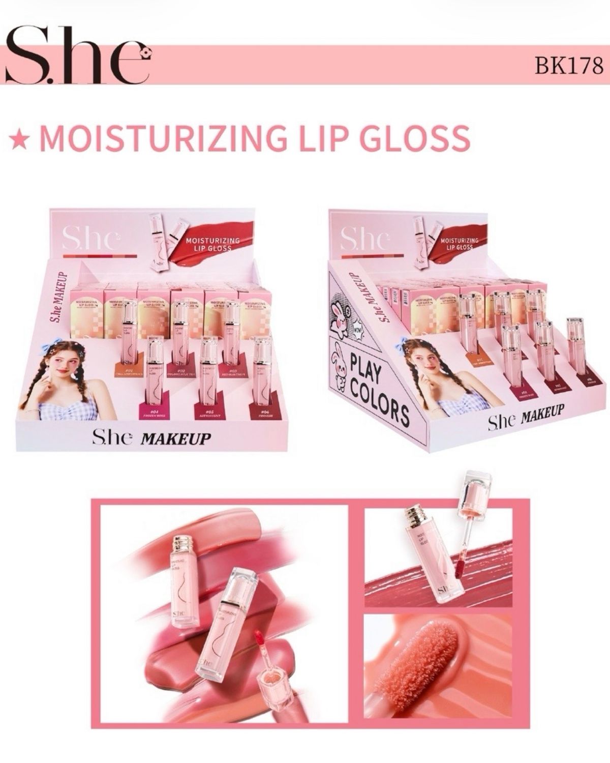 Long Lasting Lip Gloss  BK178  She