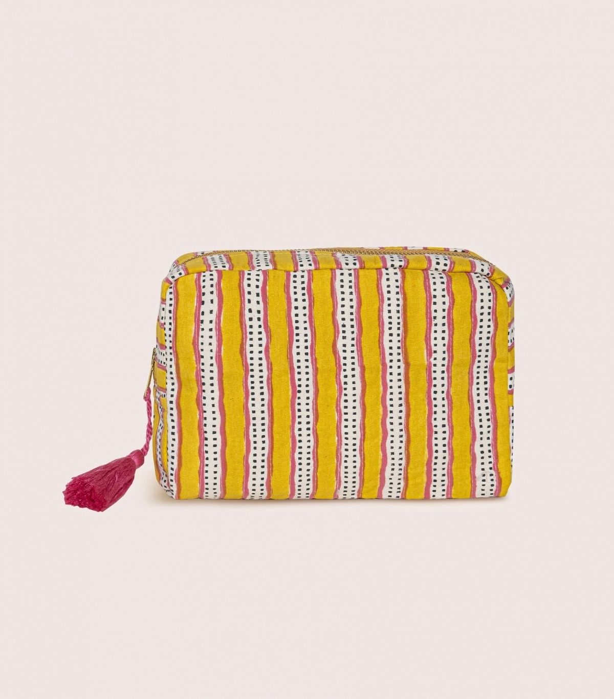 Pouch stripe - framboise