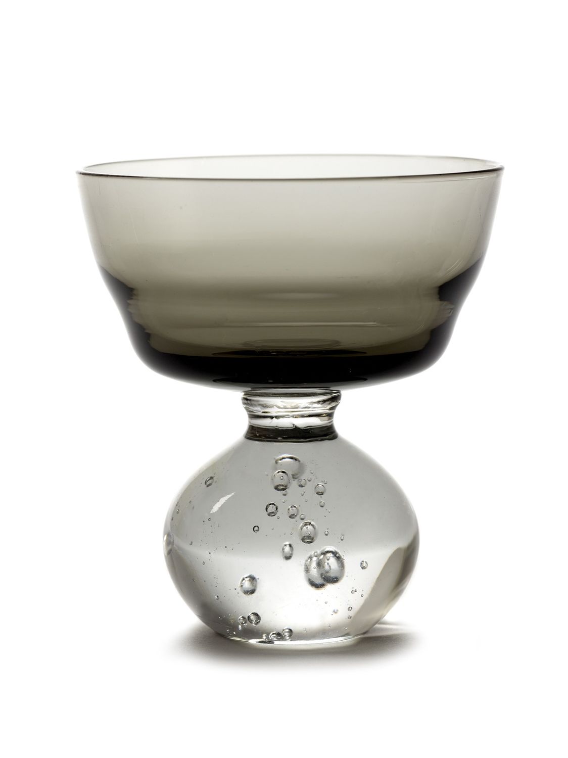 Glas op voet eternal snow grijs D9,2 x H10 cm