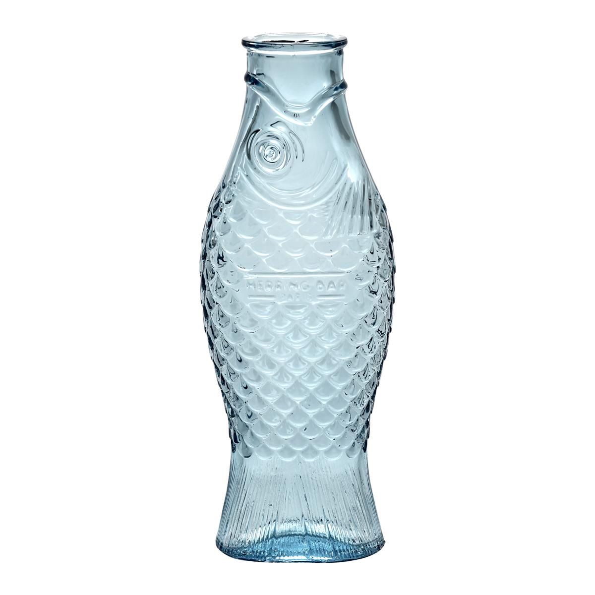 Fles blauw fish