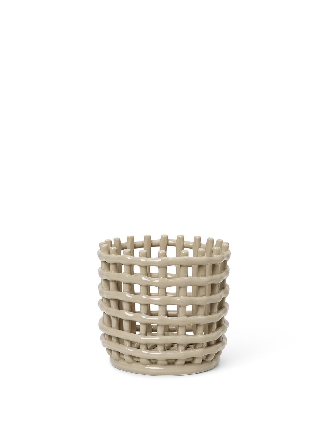 Ceramic Basket - Small - Cashmere