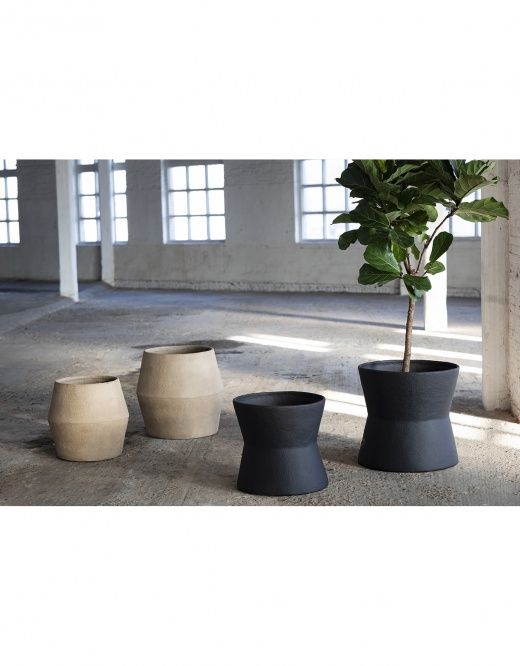 PLANTENPOT CONSTRUCT L L60 x B60 x H57 CM ZWART