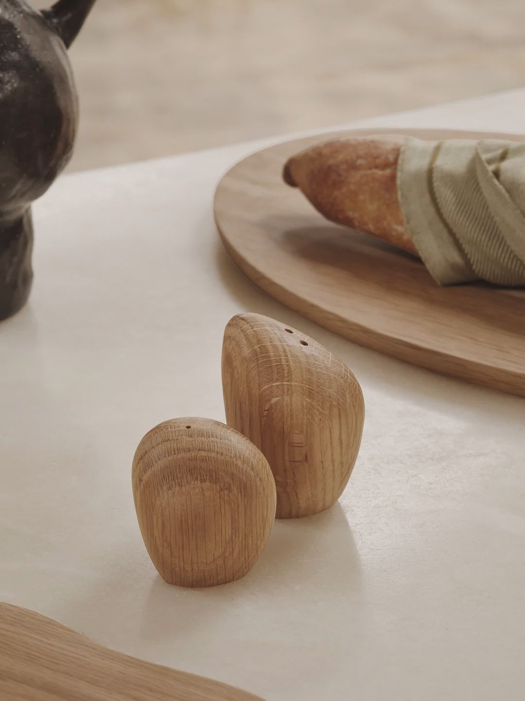 Cairn Salt and Pepper Shakers - Set of 2 -  oak