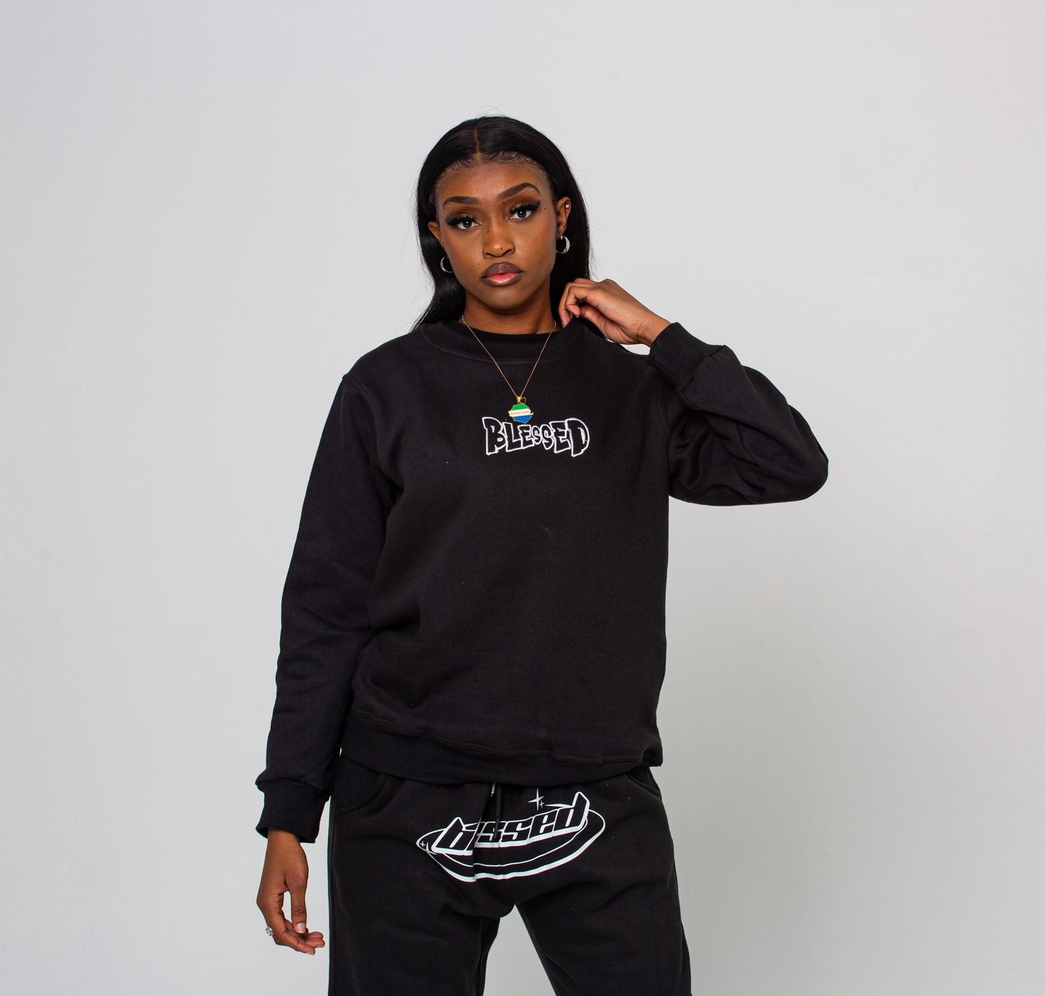 Forever Blessed Crewneck - Black