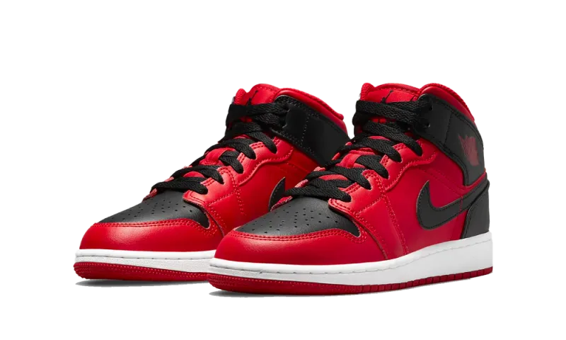 Jordan 1 Mid &#39;Bred Text&#39; (GS)