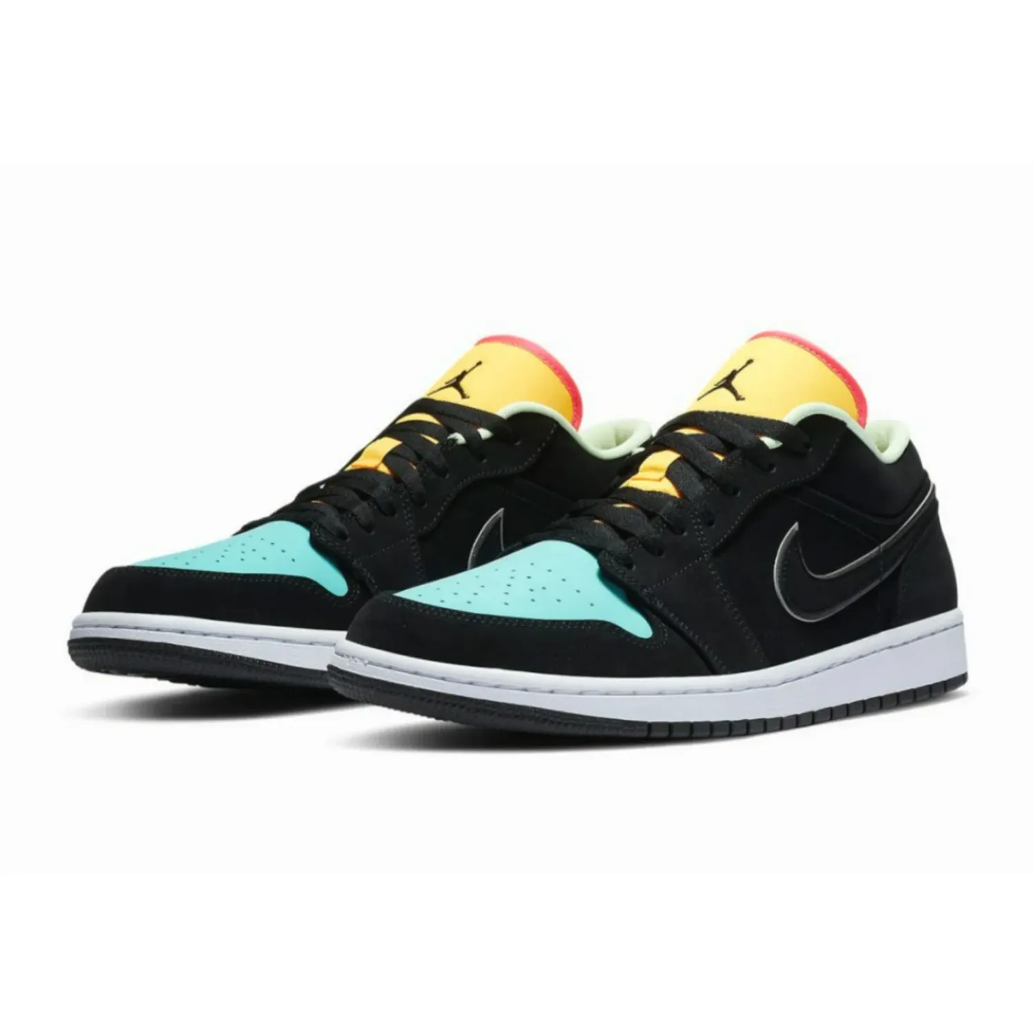 Jordan 1 Low &#39;Black Aurora Green Laser Orange&#39;
