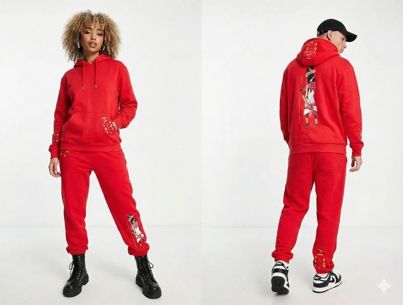 Moto Moto Red Sweat Pants