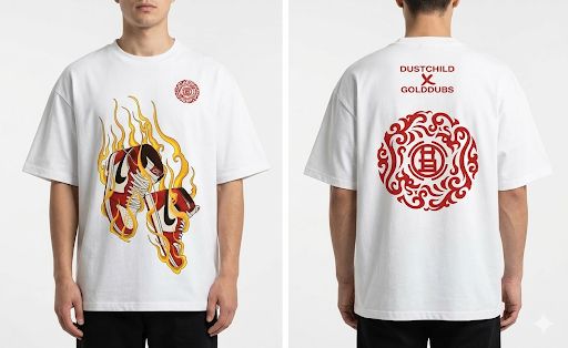 Jordan 1 Flames Tee  x  DUSTCHILD