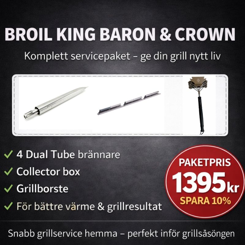 Servicepaket Broil King Baron & Crown 4 brännare