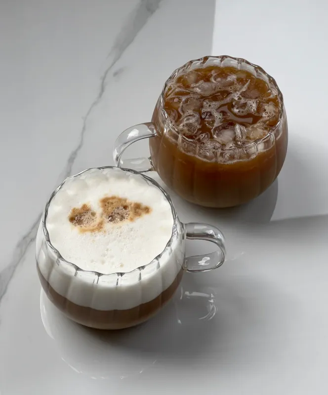 Riffle vasos de cristal café set 2