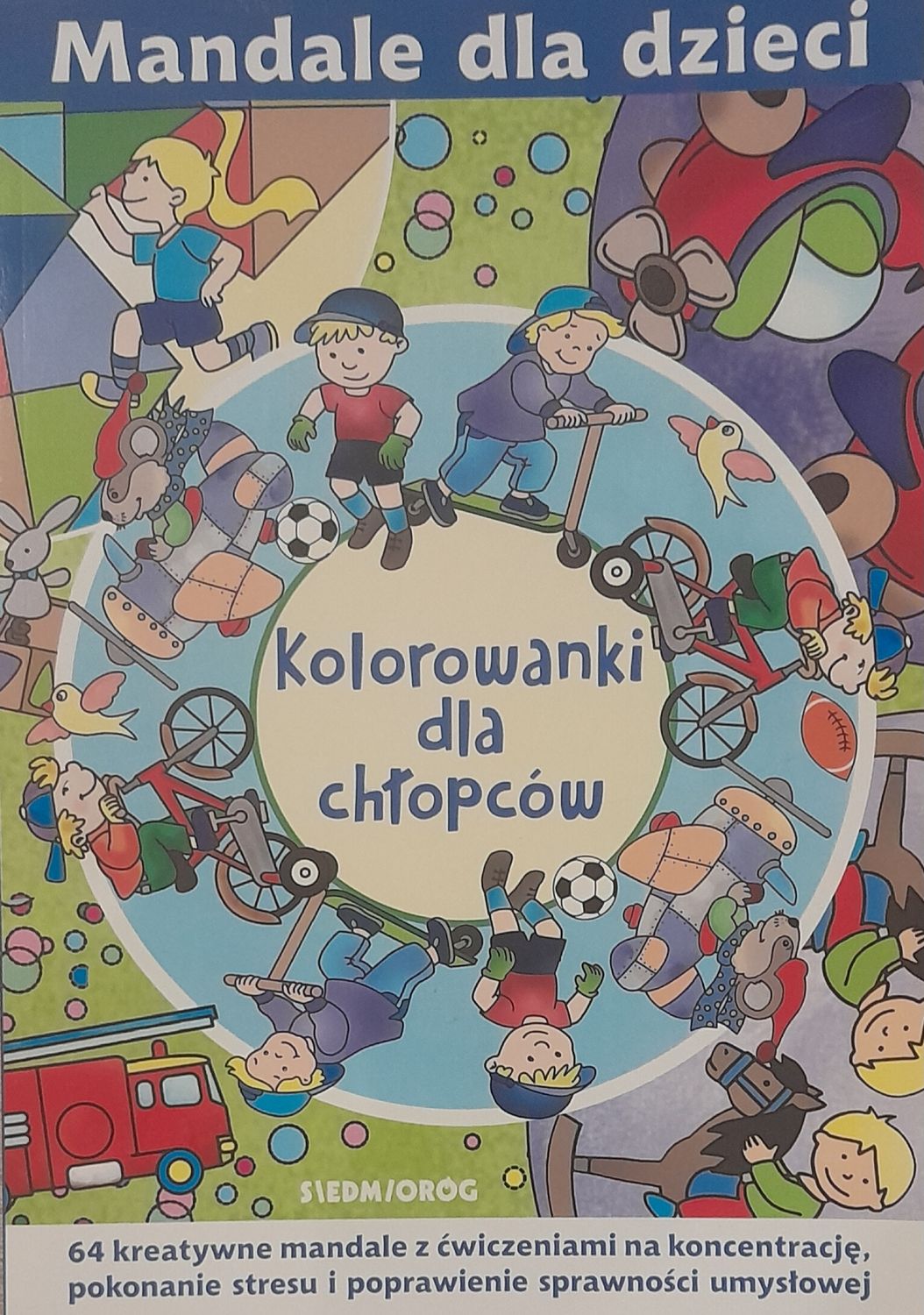 Mandale dla dzieci. Kolorowanki dla chłopców.