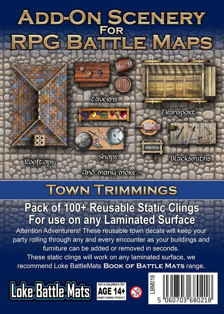 Battle Map Stickers - Town Trimmings