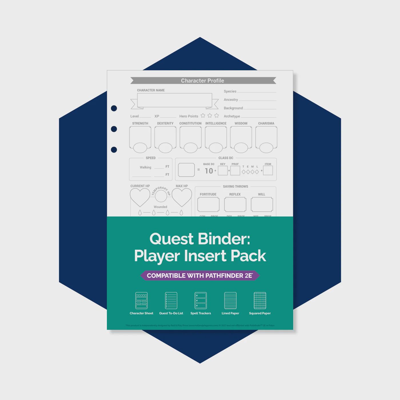Quest Binder - Pathfinder Player's Insert Pack