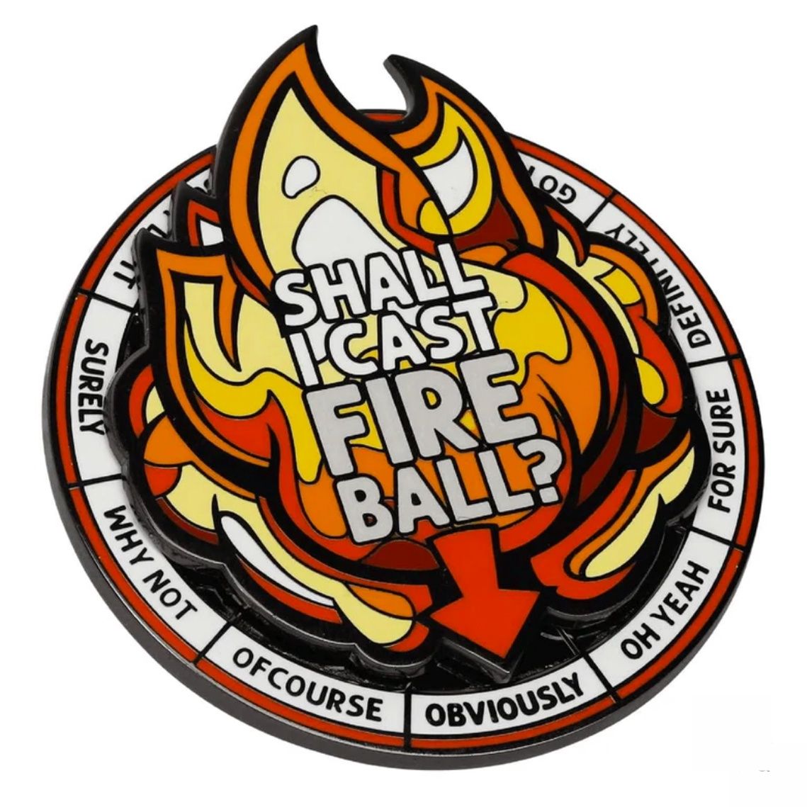 Casting Fireball Spinner Pin