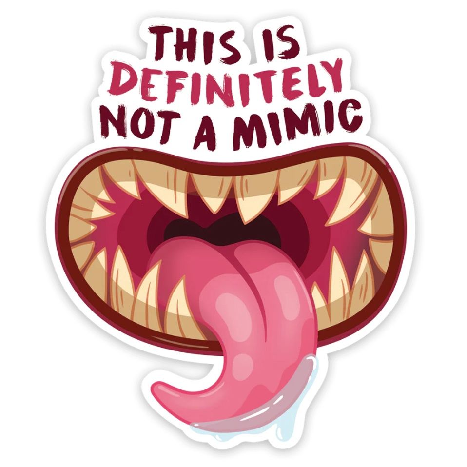 Transparent Not a Mimic Sticker