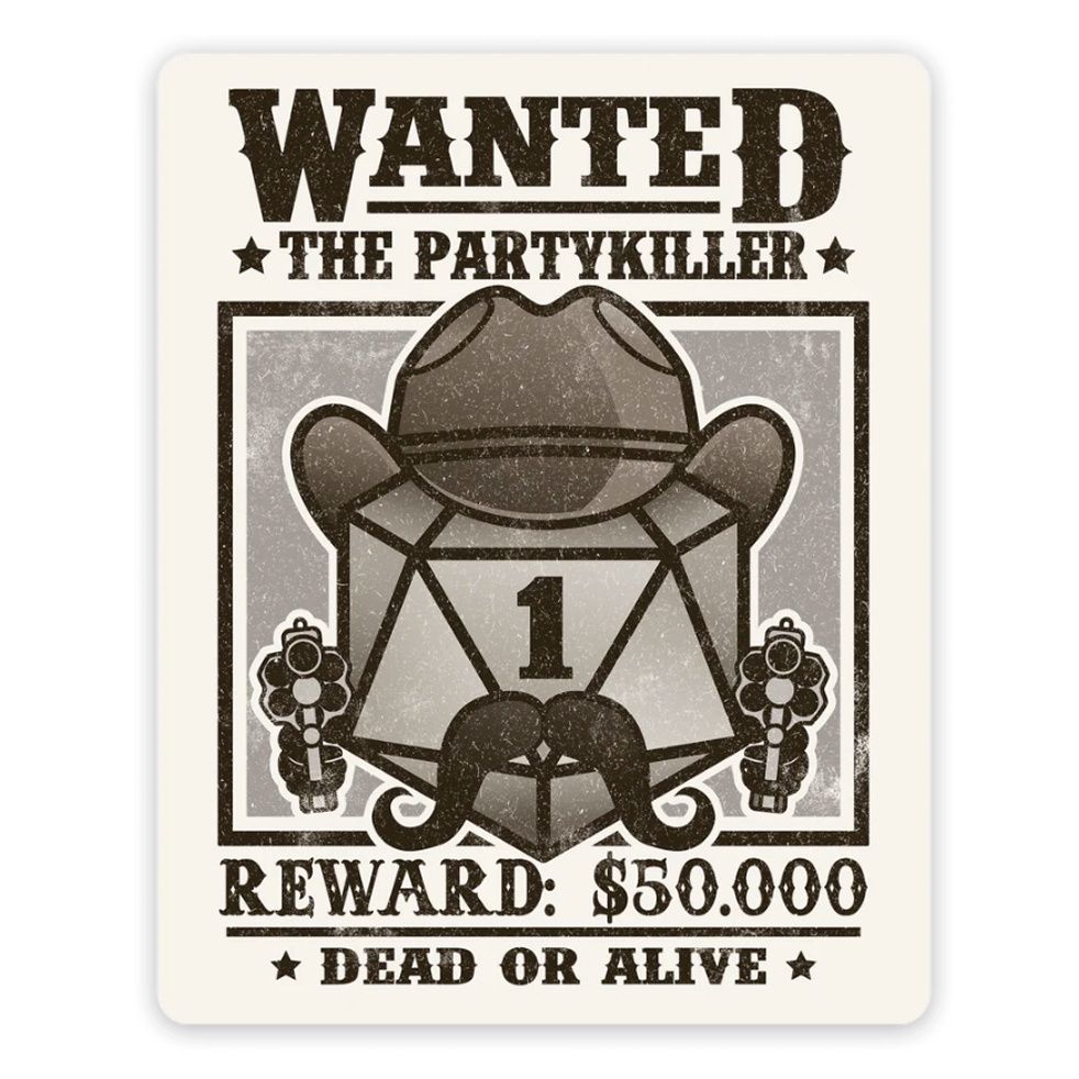 Wanted Partykiller - Sticker