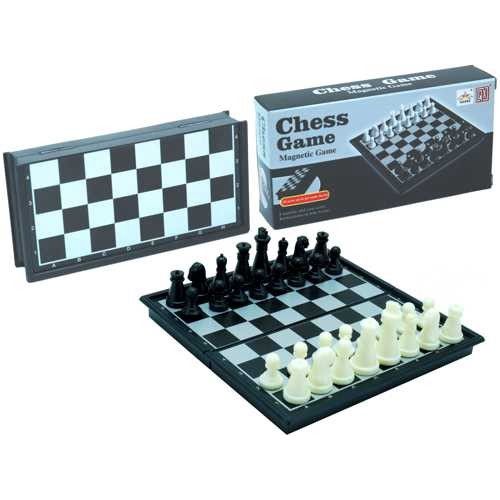 Chesscassette black plastic magnetic 13x6.5x2.4cm.
