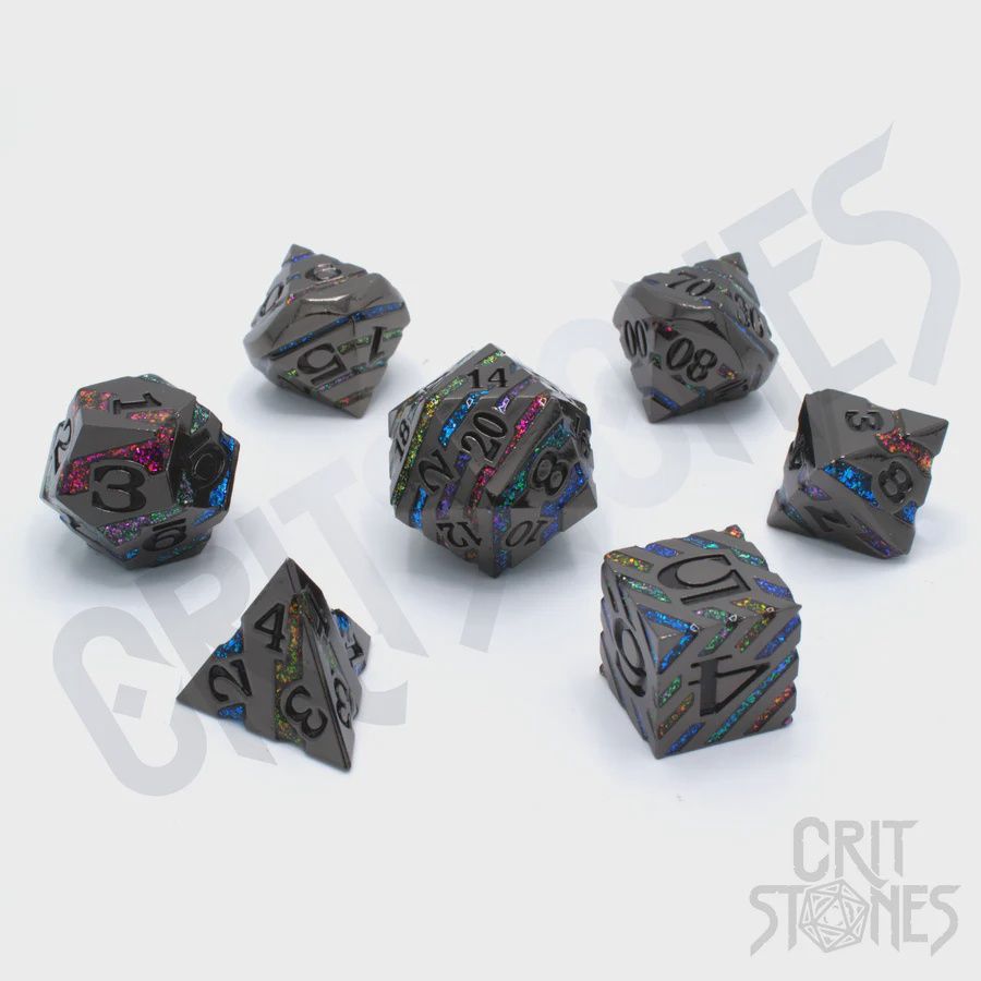 CritStones - Metal Trails RPG Dice Set