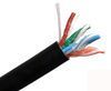Cable, Cat 5E, 1000 ft. Reel, Solid, Unshielded, 350MHz, Direct Burial, Flooded Core, Black