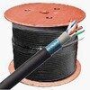 Cable, Cat 5E, 1000 ft. Reel, Solid, Shielded, 350MHz, Direct Burial, Flooded Core, Black