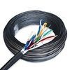 Cable, Cat 6, 500 ft. Solid, Shielded, 600MHz, Direct Burial, Black