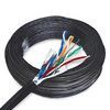 Cable, Cat 6, 250 ft. Solid, Shielded, 600MHz, Direct Burial, Flooded Core, Black