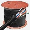Cable, Cat 6a, 1000 ft. Reel, Solid, Unshielded, 650MHz, Outdoor, Black