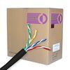 Cable, Cat 6, 1000 ft. Pull Box, Stranded, Unshielded, 550MHz, Black