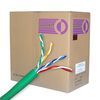 Cable, Cat 6, 1000 ft. Pull Box, Stranded, Unshielded, 550MHz, Green