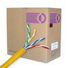 Cable, Cat 6, 1000 ft. Pull Box, Solid, Unshielded, 550MHz, Yellow, Plenum