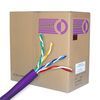 Cable, Cat 6, 1000 ft. Pull Box, Stranded, Shielded, 550MHz, Purple
