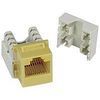 Keystone Jack, Cat 5E, 110 type, 90 degree, Beige, 10 pcs