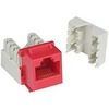 Keystone Jack, Cat 5E, 110 type, 90 degree, Red, 10 pcs