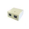 Keystone Jack, Cat 5E, Surface Mount, 110 type, 2 Port, Beige, 5 pcs